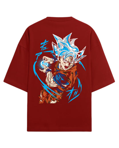 Ultra Instinct Goku Oversized T-Shirt | Dragon Ball Super Anime Graphic Tee | Premium 260 GSM Cotton Blend