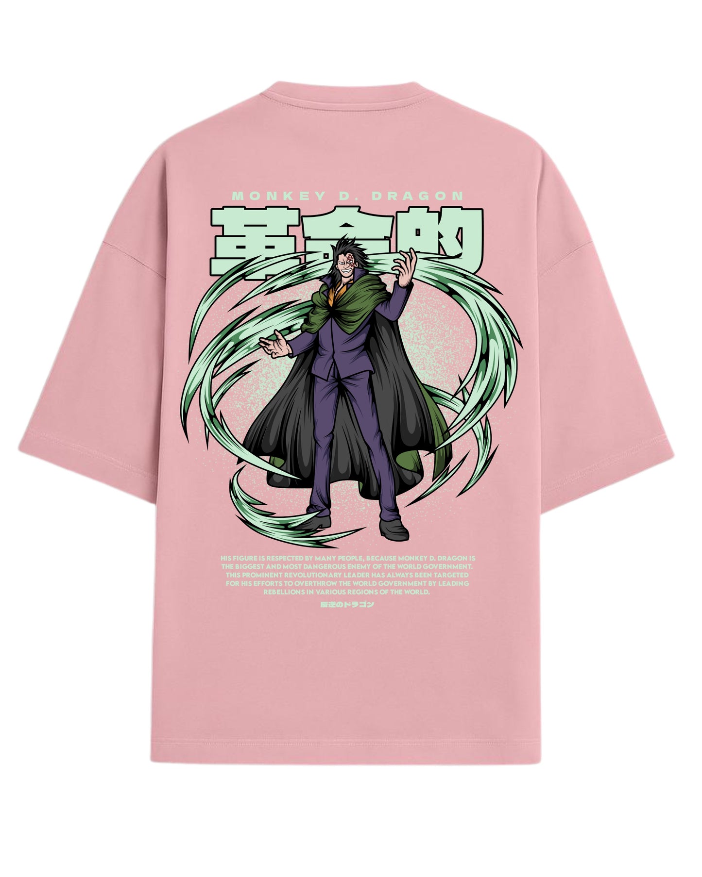 Monkey D. Dragon Oversized T-Shirt | Macro: The Phonix Graphic Tee | Premium 260 GSM Cotton