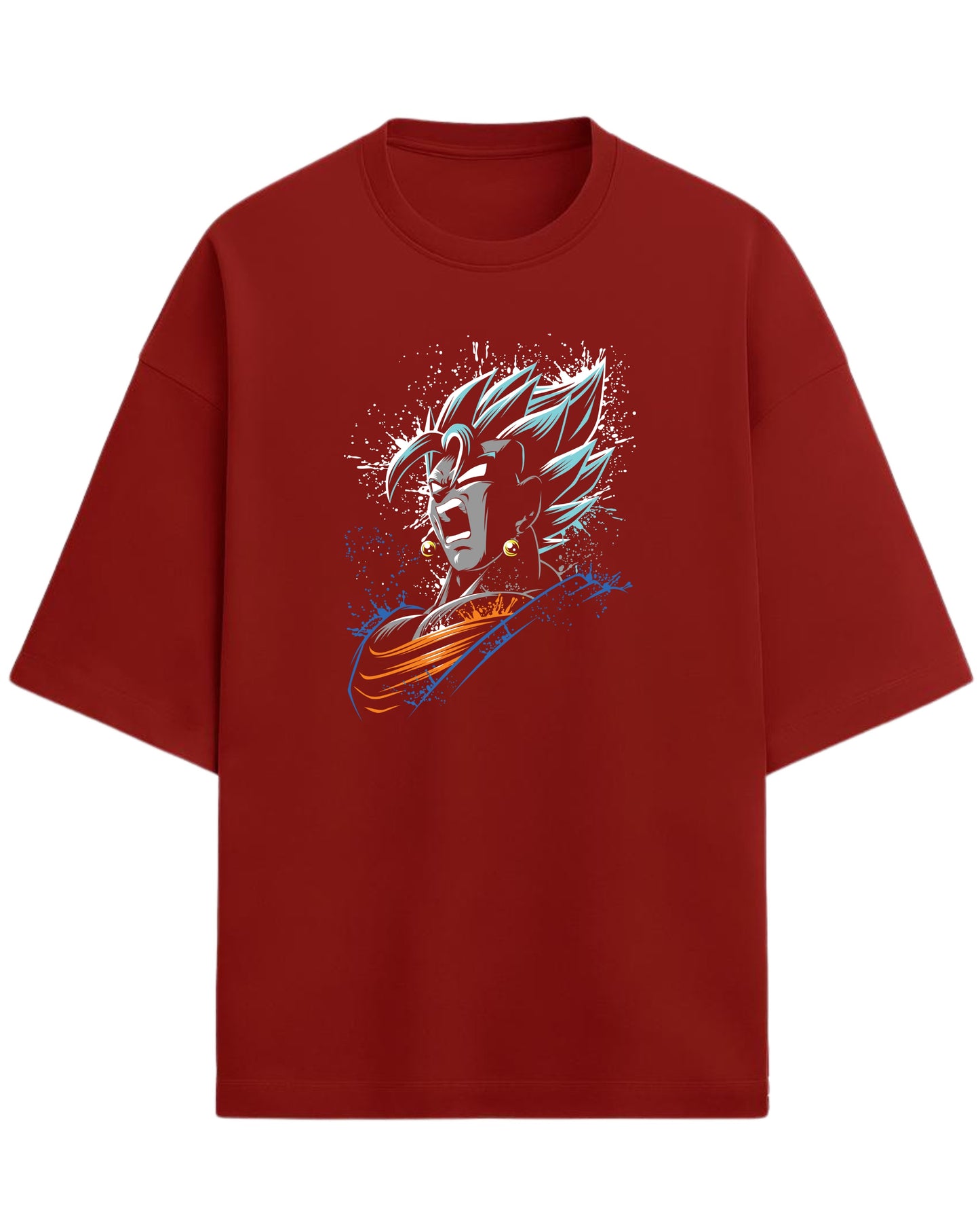 Vegito Oversized T-Shirt | Dragon Ball Z Fusion Anime Graphic Tee | Premium 260 GSM Cotton Blend