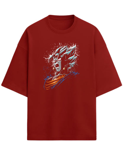 Vegito Oversized T-Shirt | Dragon Ball Z Fusion Anime Graphic Tee | Premium 260 GSM Cotton Blend