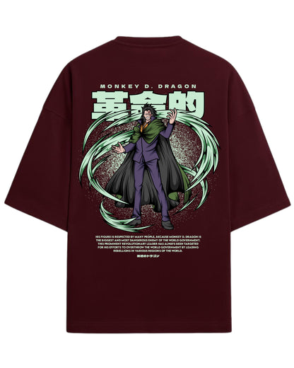 Monkey D. Dragon Oversized T-Shirt | Macro: The Phonix Graphic Tee | Premium 260 GSM Cotton
