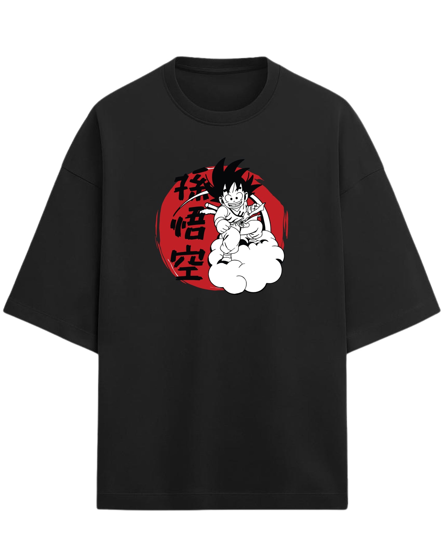 Kid Goku Oversized T-Shirt | Dragon Ball Vintage Anime Graphic Tee | Premium 260 GSM Cotton Blend