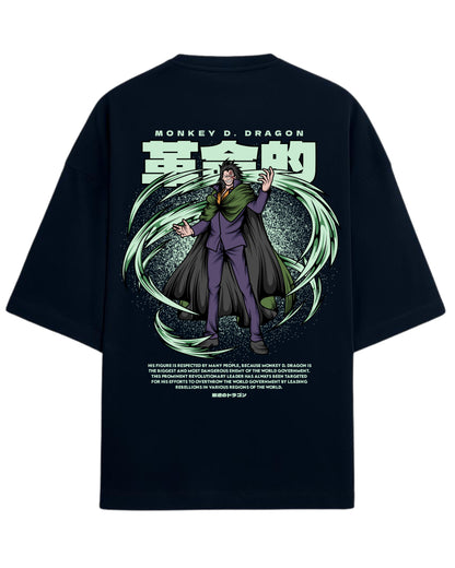 Monkey D. Dragon Oversized T-Shirt | Macro: The Phonix Graphic Tee | Premium 260 GSM Cotton