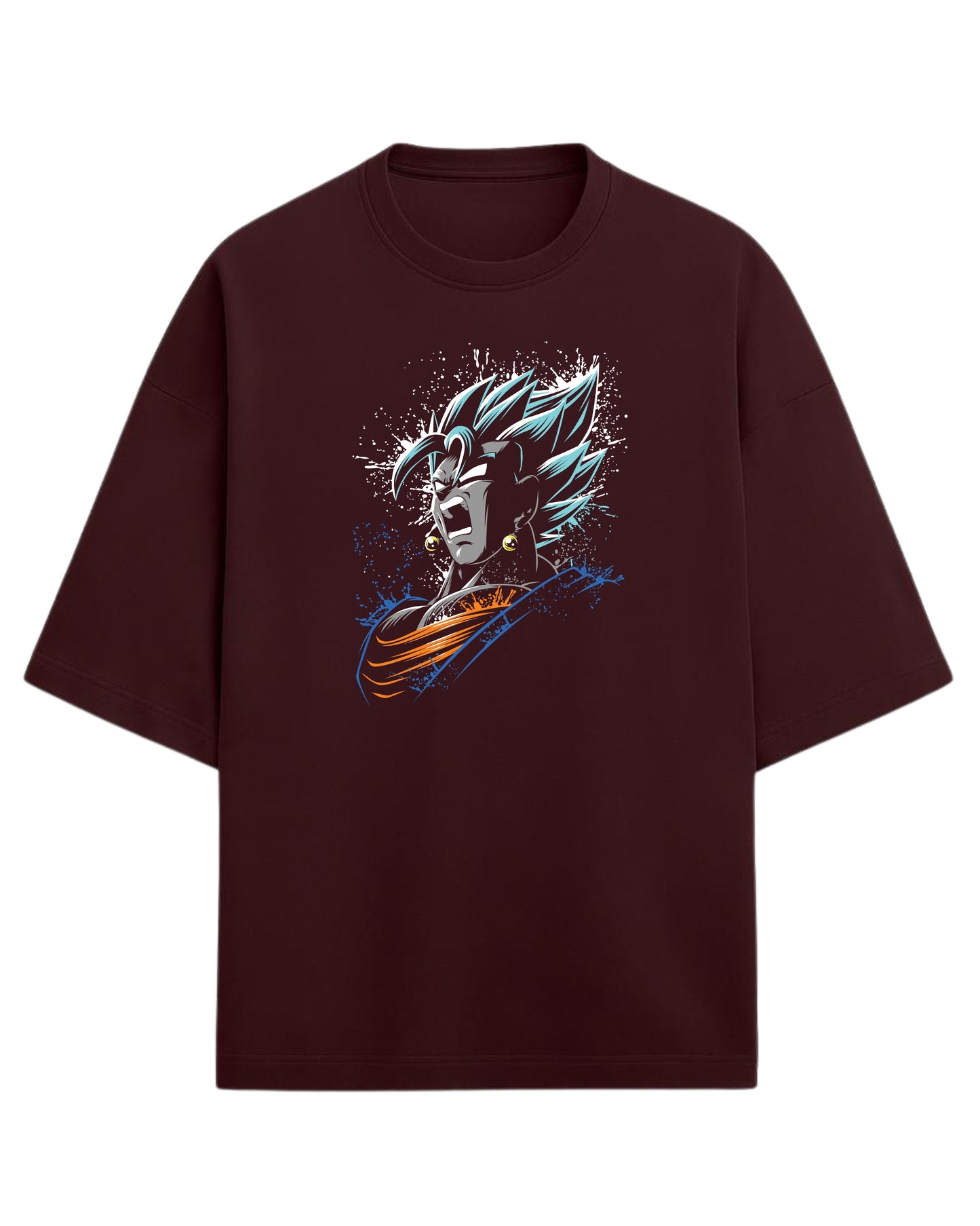 Vegito Oversized T-Shirt | Dragon Ball Z Fusion Anime Graphic Tee | Premium 260 GSM Cotton Blend
