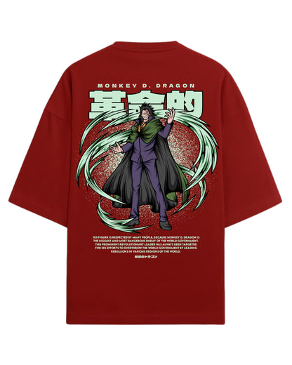 Monkey D. Dragon Oversized T-Shirt | Macro: The Phonix Graphic Tee | Premium 260 GSM Cotton