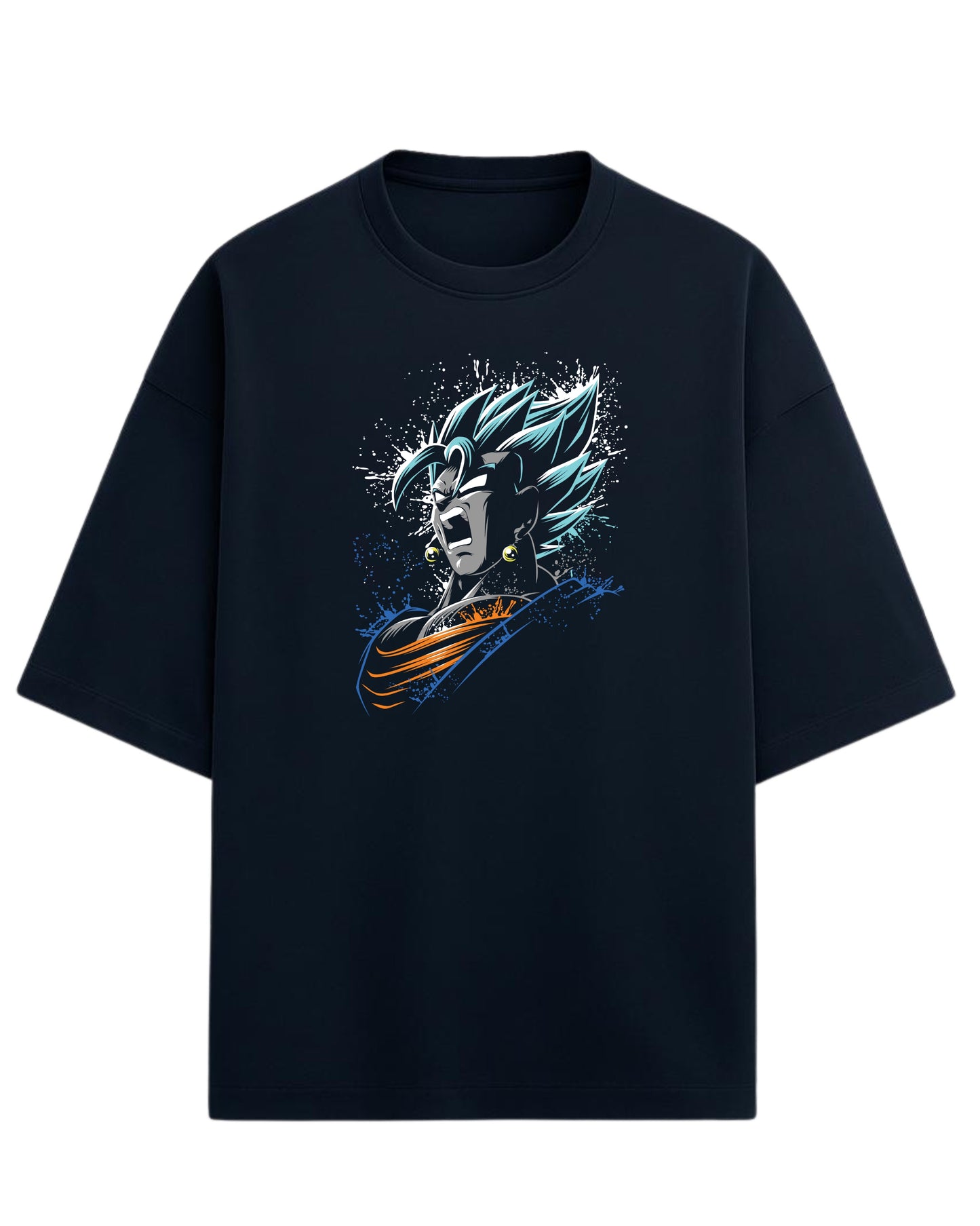 Vegito Oversized T-Shirt | Dragon Ball Z Fusion Anime Graphic Tee | Premium 260 GSM Cotton Blend