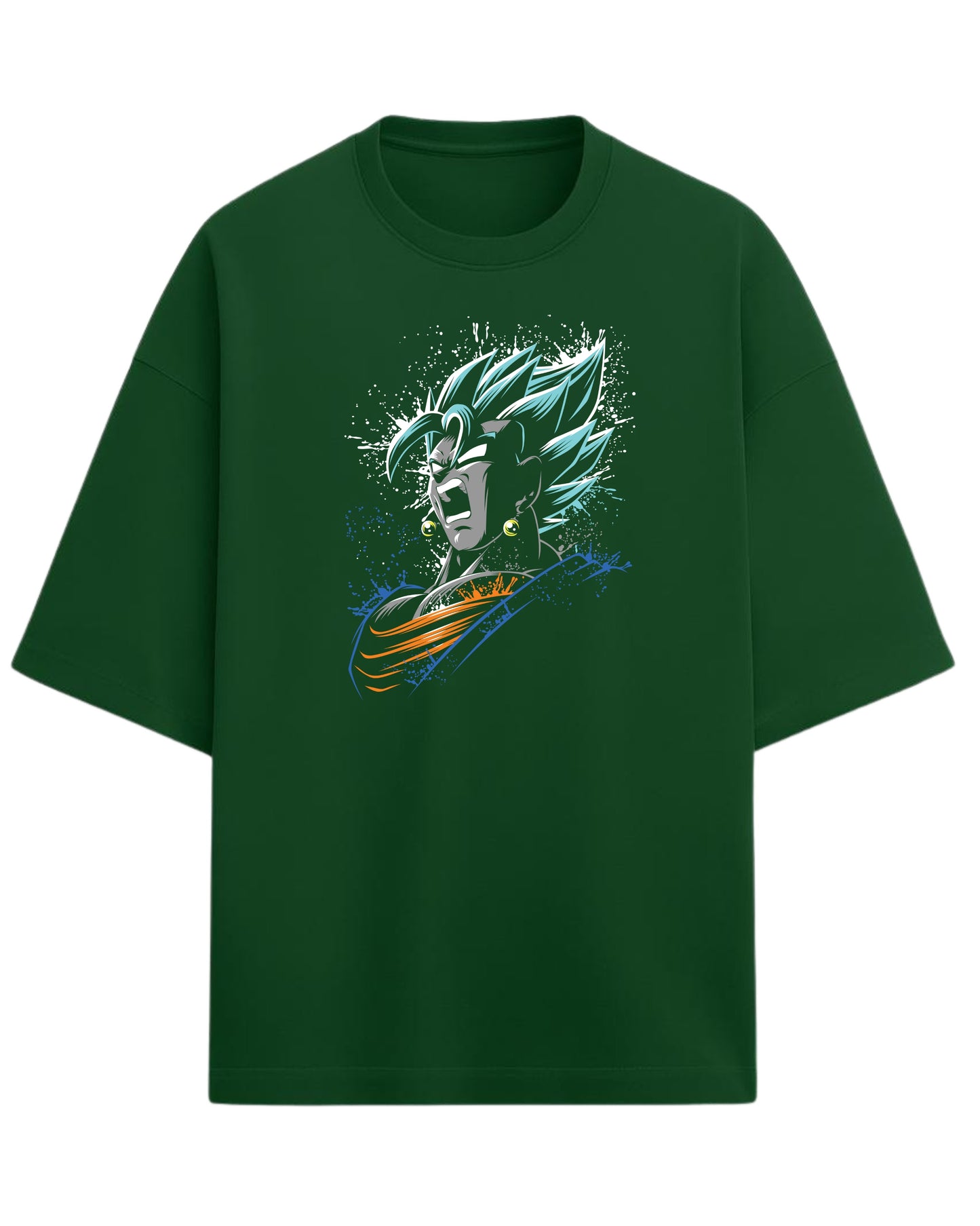 Vegito Oversized T-Shirt | Dragon Ball Z Fusion Anime Graphic Tee | Premium 260 GSM Cotton Blend