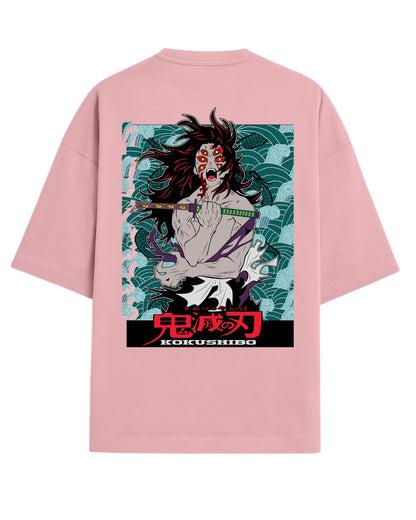 Kokushibo Six-Eyed Demon Oversized T-Shirt | Upper Moon One Demon Slayer Graphic Tee | Premium 260 GSM Cotton