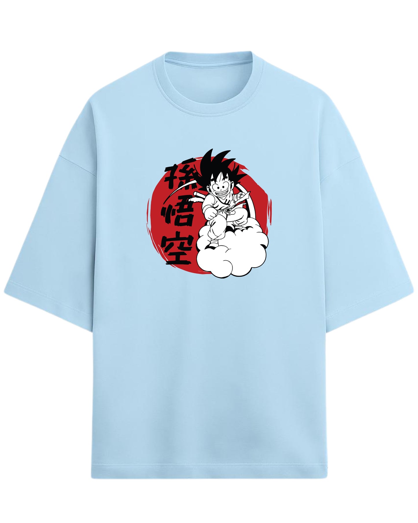 Kid Goku Oversized T-Shirt | Dragon Ball Vintage Anime Graphic Tee | Premium 260 GSM Cotton Blend
