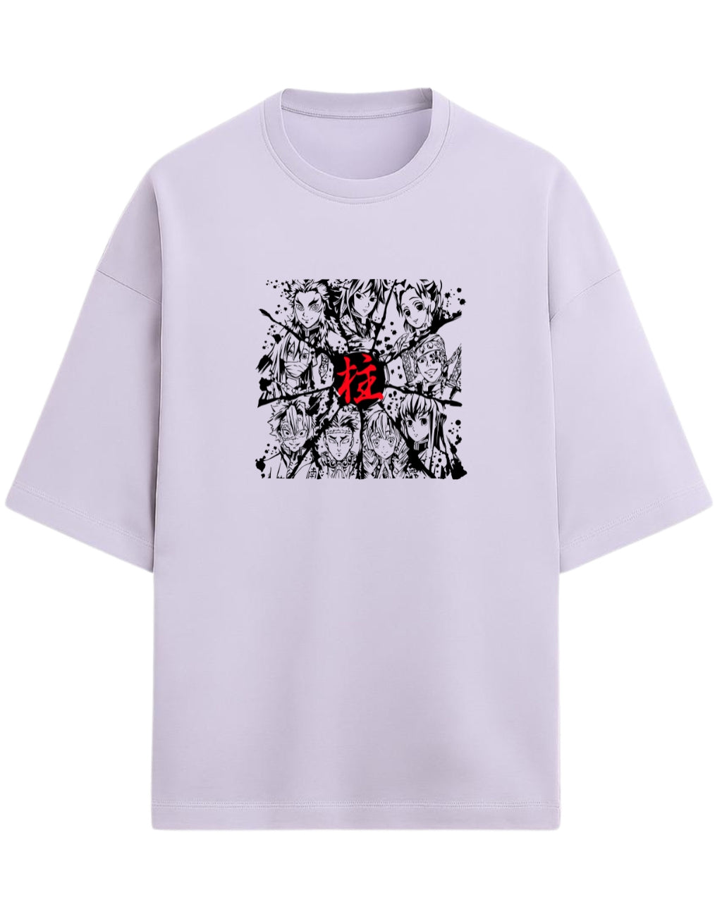 Hashira Kanji Oversized T-Shirt | Demon Slayer Minimalist Anime Tee | Premium 260 GSM Cotton