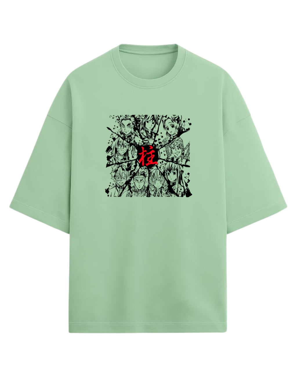 Hashira Kanji Oversized T-Shirt | Demon Slayer Minimalist Anime Tee | Premium 260 GSM Cotton