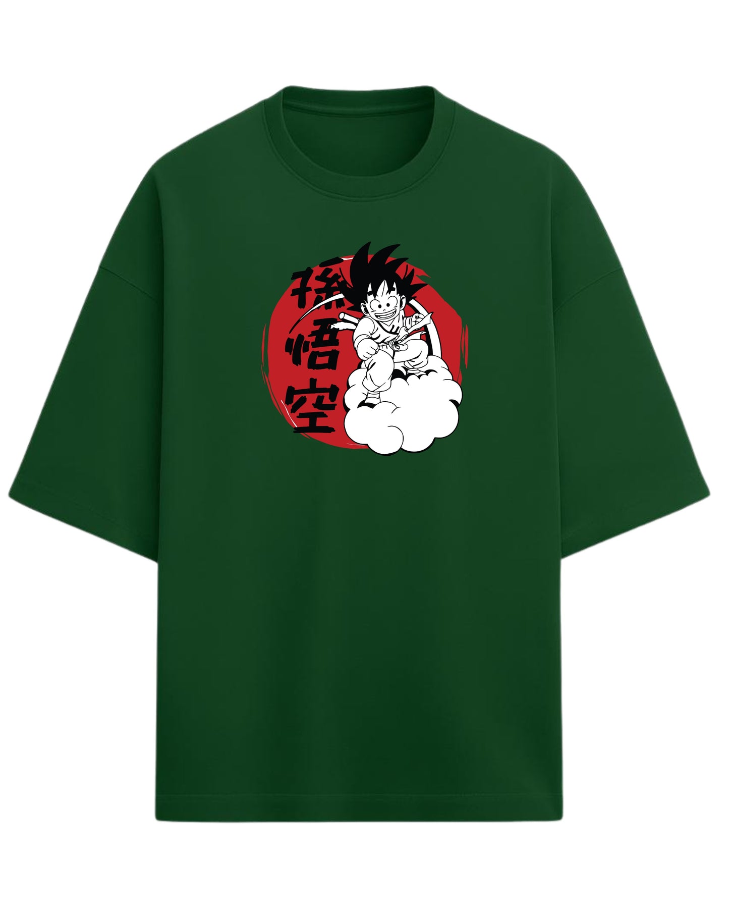 Kid Goku Oversized T-Shirt | Dragon Ball Vintage Anime Graphic Tee | Premium 260 GSM Cotton Blend