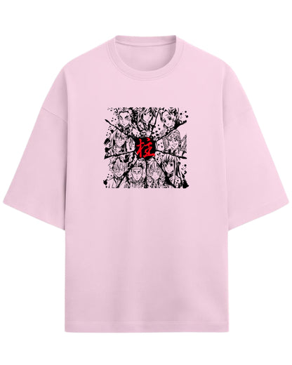 Hashira Kanji Oversized T-Shirt | Demon Slayer Minimalist Anime Tee | Premium 260 GSM Cotton