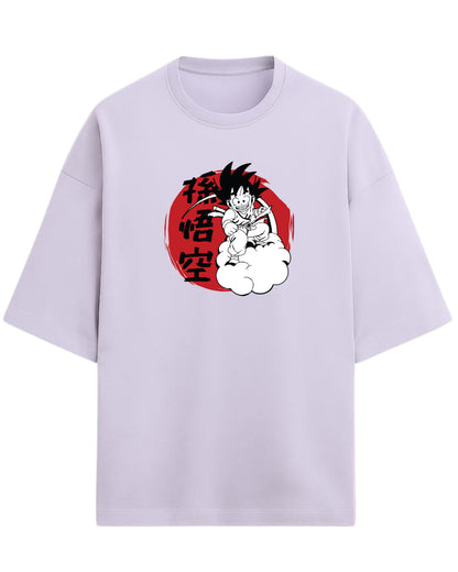 Kid Goku Oversized T-Shirt | Dragon Ball Vintage Anime Graphic Tee | Premium 260 GSM Cotton Blend