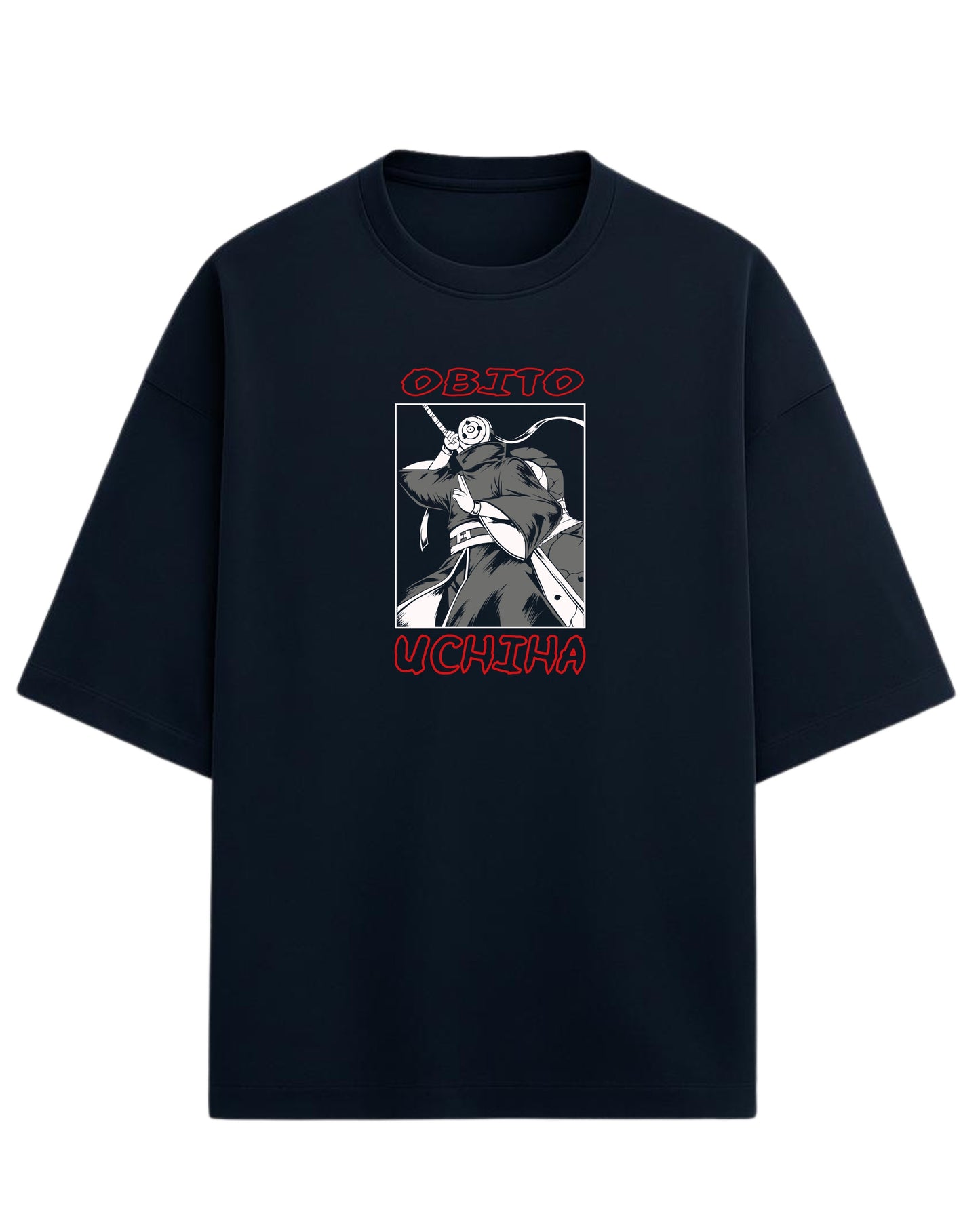 Obito Uchiha Dark Resolve Oversized T-Shirt | Naruto Shippuden Graphic Tee | Premium 260 GSM Cotton