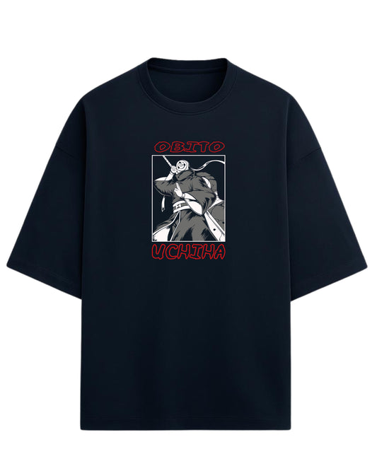 Obito Uchiha Dark Resolve Oversized T-Shirt | Naruto Shippuden Graphic Tee | Premium 260 GSM Cotton