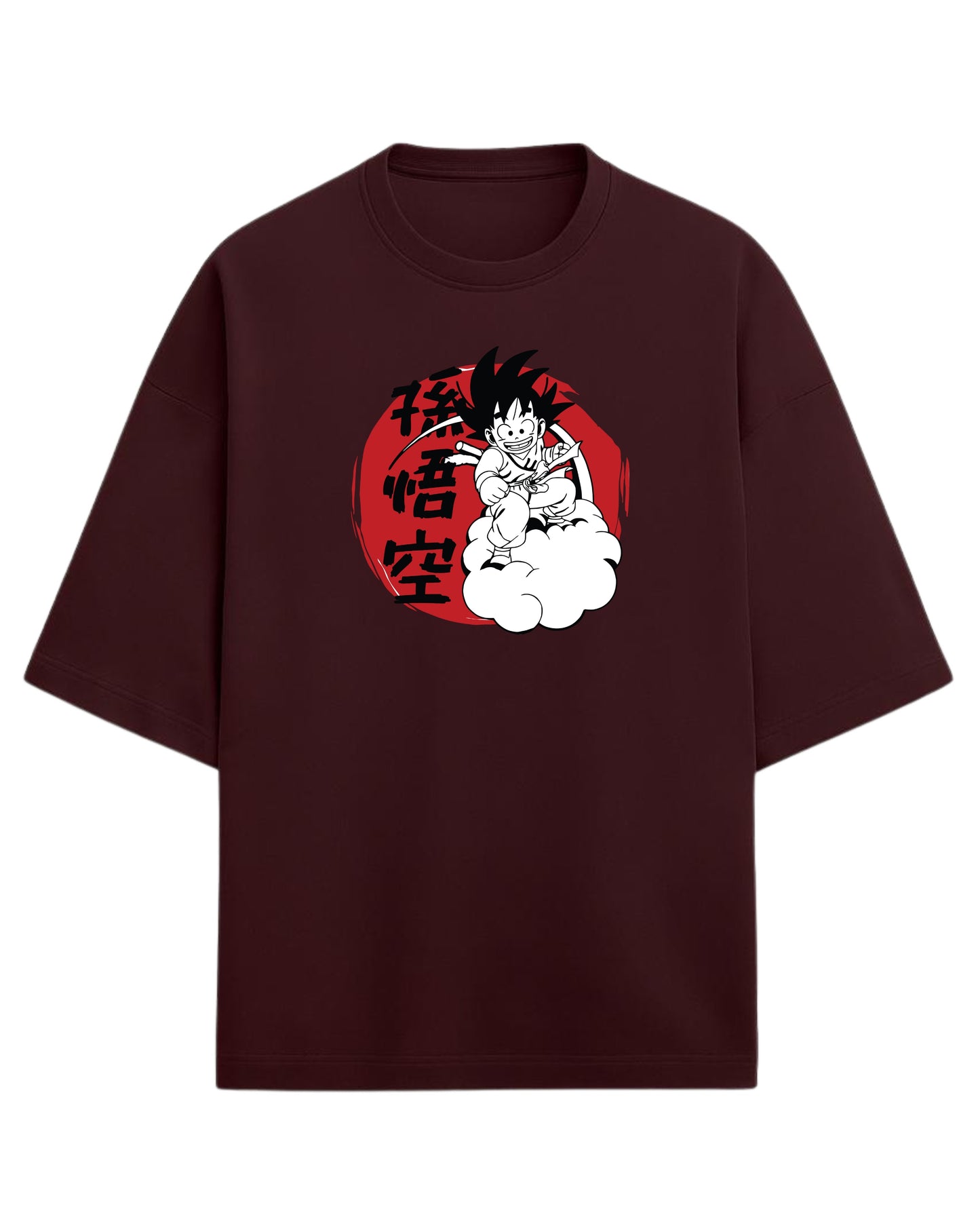 Kid Goku Oversized T-Shirt | Dragon Ball Vintage Anime Graphic Tee | Premium 260 GSM Cotton Blend