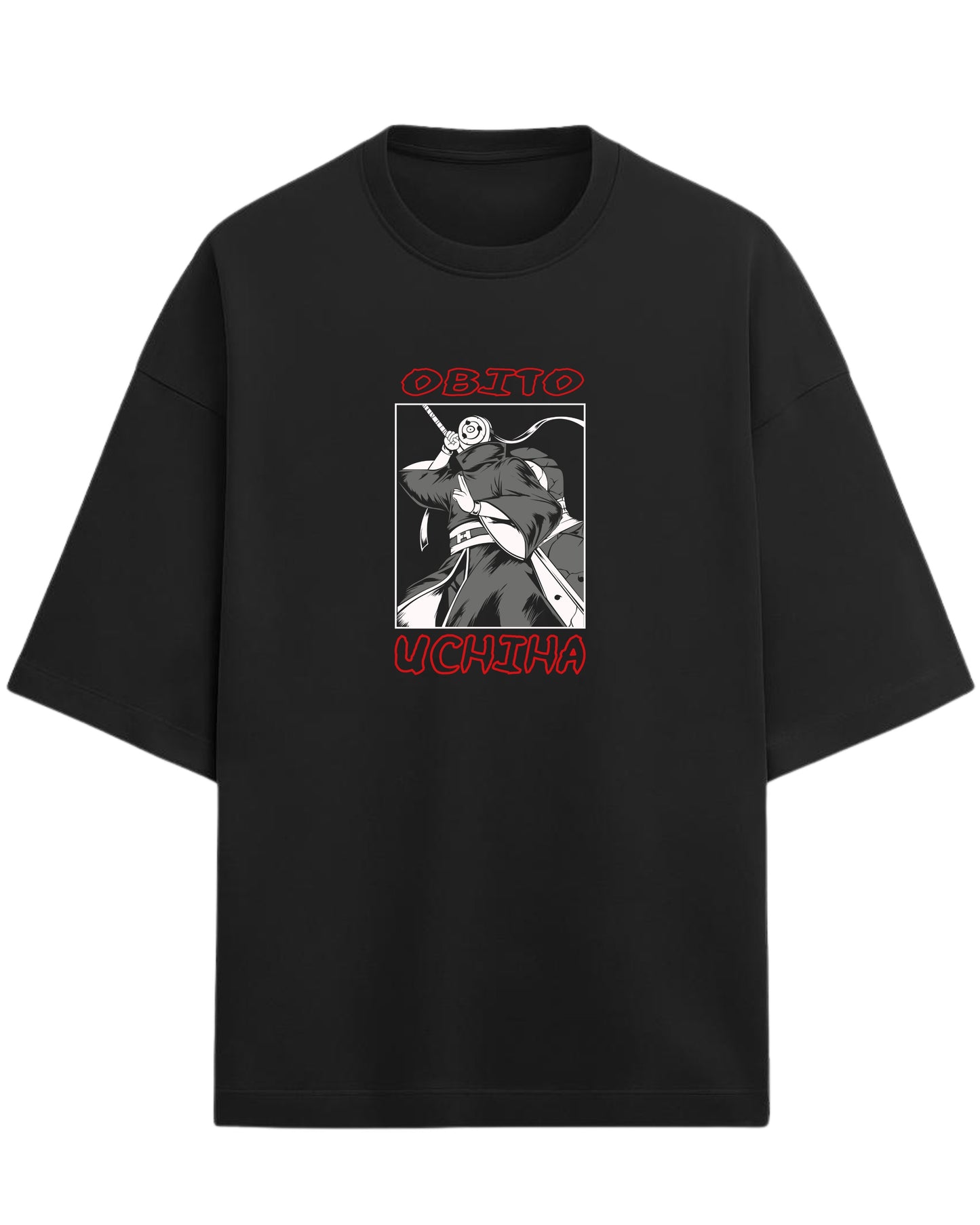 Obito Uchiha Dark Resolve Oversized T-Shirt | Naruto Shippuden Graphic Tee | Premium 260 GSM Cotton