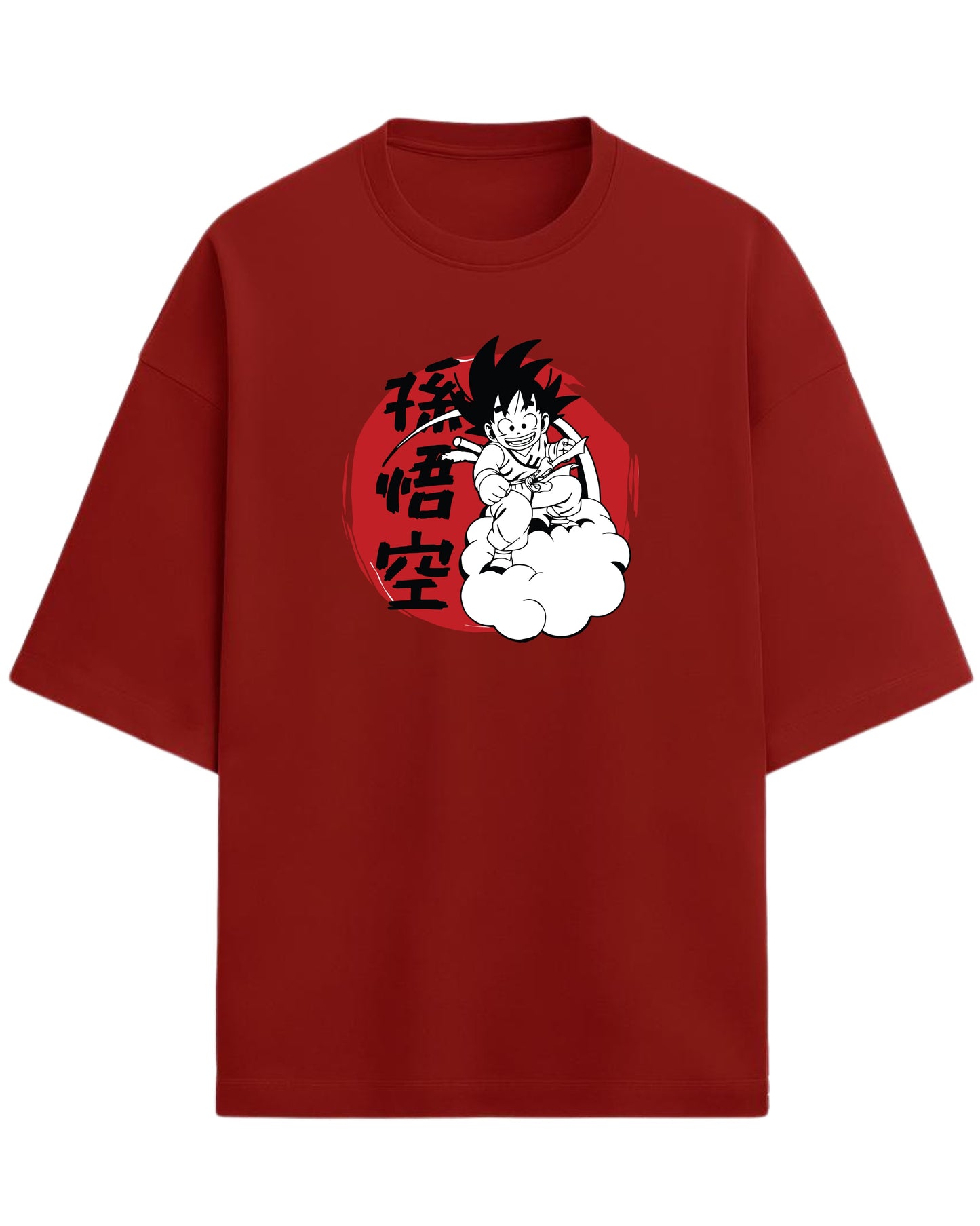 Kid Goku Oversized T-Shirt | Dragon Ball Vintage Anime Graphic Tee | Premium 260 GSM Cotton Blend