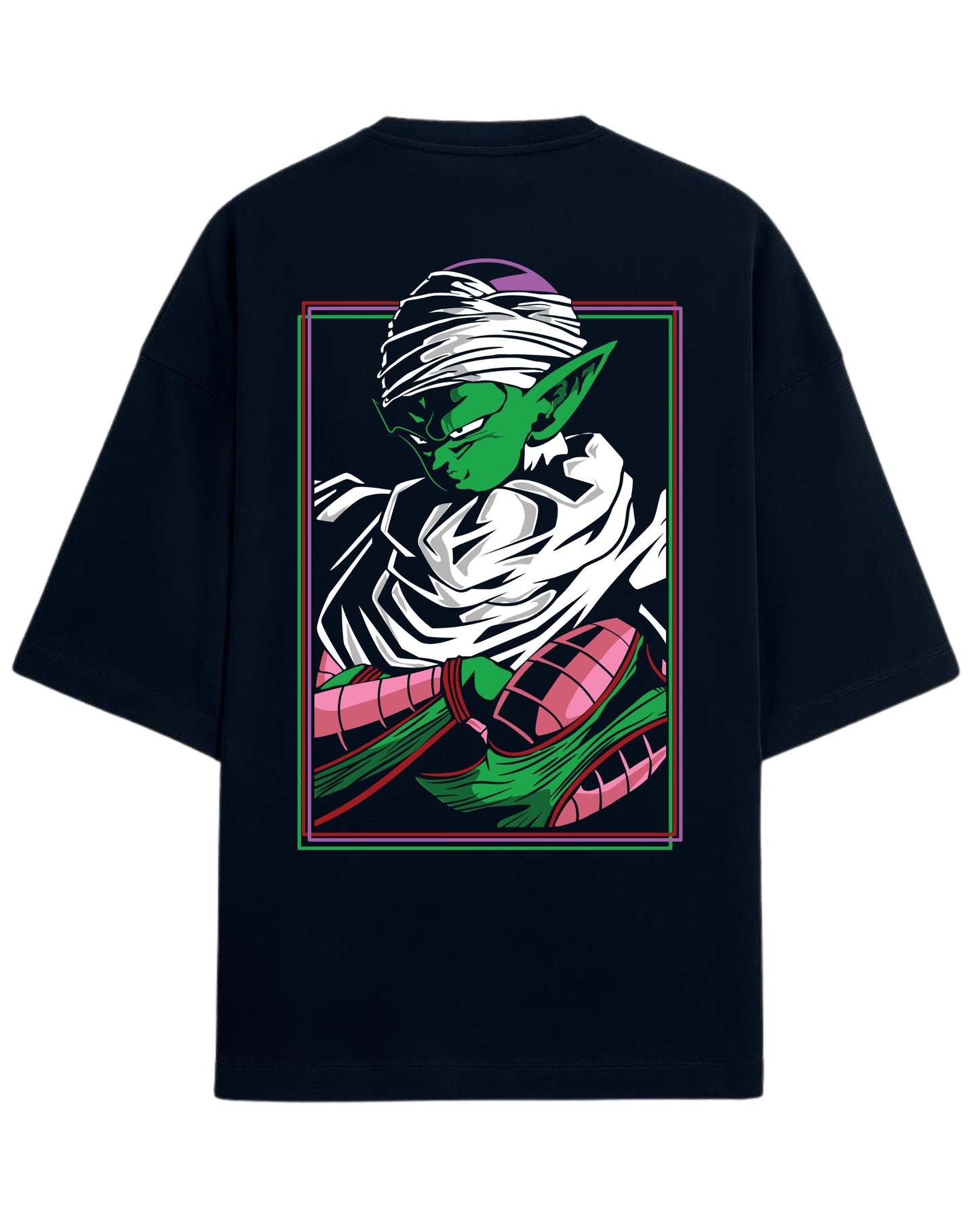 Piccolo Oversized T-Shirt | Dragon Ball Z Anime Warrior Graphic Tee | Premium 260 GSM Cotton Blend