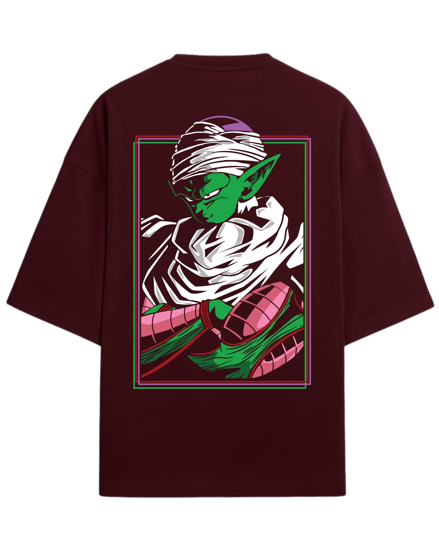 Piccolo Oversized T-Shirt | Dragon Ball Z Anime Warrior Graphic Tee | Premium 260 GSM Cotton Blend