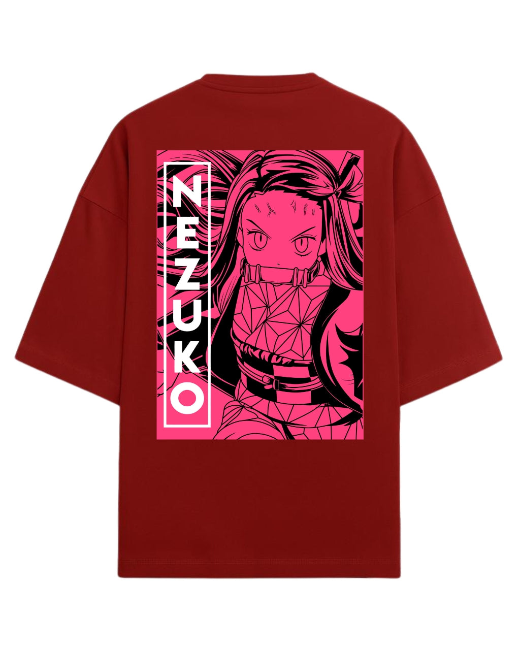 Nezuko Kamado Battle Form Oversized T-Shirt | Demon Slayer Anime Tee | Premium 260 GSM Cotton