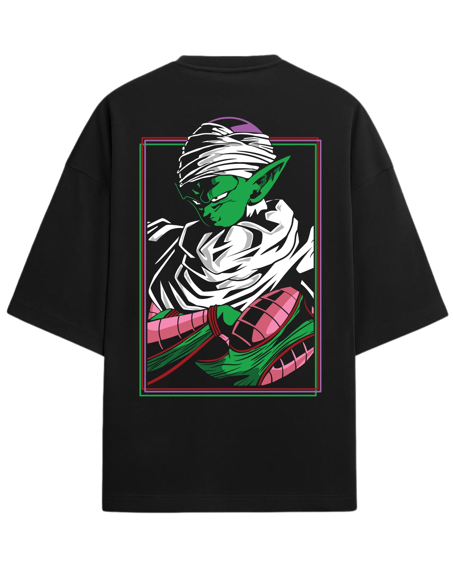 Piccolo Oversized T-Shirt | Dragon Ball Z Anime Warrior Graphic Tee | Premium 260 GSM Cotton Blend