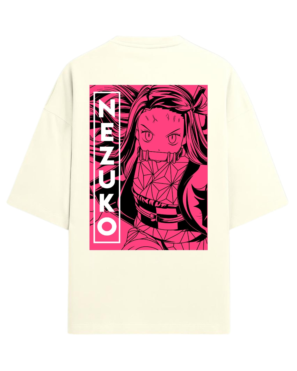 Nezuko Kamado Battle Form Oversized T-Shirt | Demon Slayer Anime Tee | Premium 260 GSM Cotton