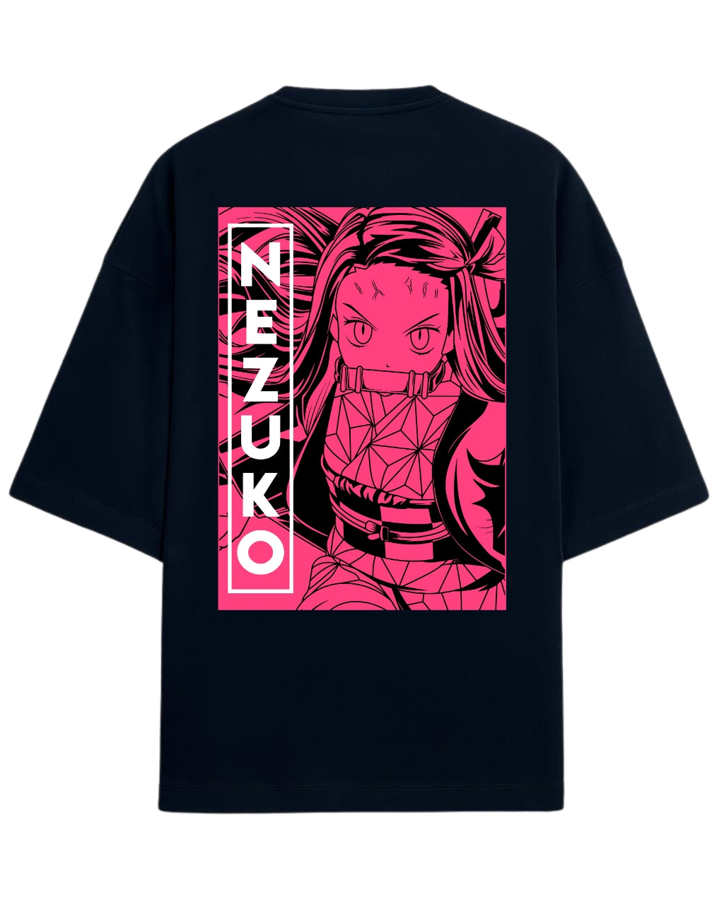 Nezuko Kamado Battle Form Oversized T-Shirt | Demon Slayer Anime Tee | Premium 260 GSM Cotton