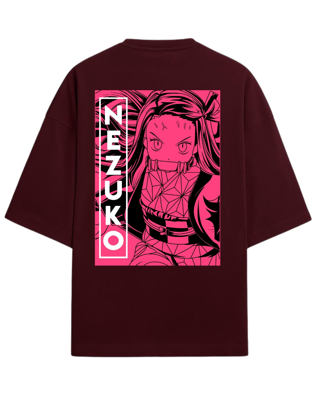 Nezuko Kamado Battle Form Oversized T-Shirt | Demon Slayer Anime Tee | Premium 260 GSM Cotton