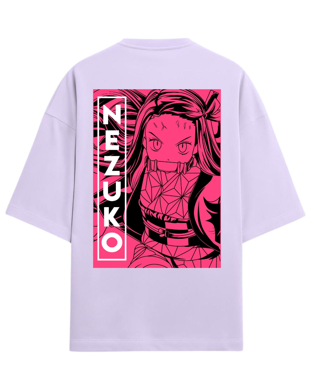 Nezuko Kamado Battle Form Oversized T-Shirt | Demon Slayer Anime Tee | Premium 260 GSM Cotton