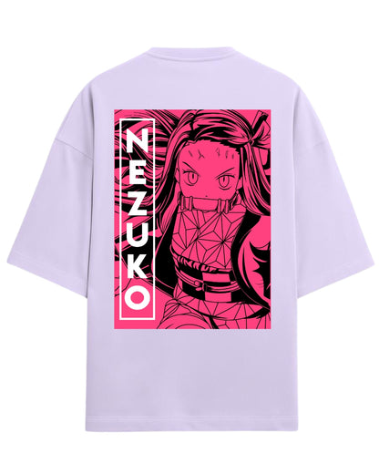 Nezuko Kamado Battle Form Oversized T-Shirt | Demon Slayer Anime Tee | Premium 260 GSM Cotton