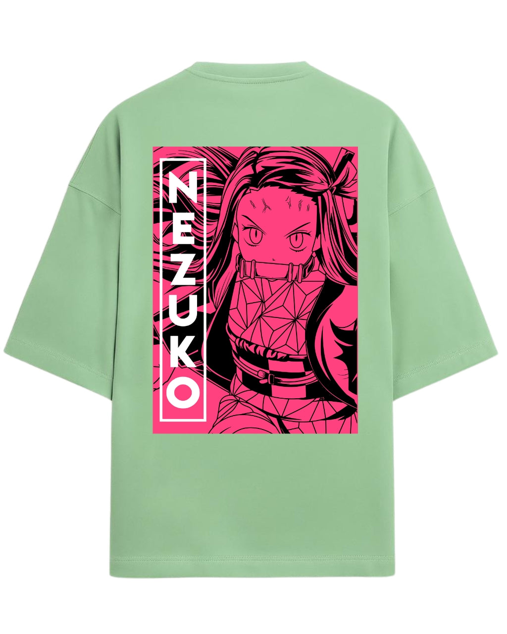 Nezuko Kamado Battle Form Oversized T-Shirt | Demon Slayer Anime Tee | Premium 260 GSM Cotton