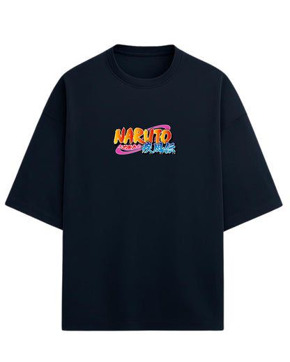 "Uchiha Sasuke" Terry Oversized Tee | Naruto Shippuden Graphic Tee | 100% Premium Cotton