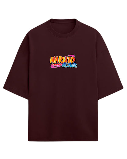 "Naruto Team 7" Terry Oversized T-Shirt | Naruto Shippuden Anime Graphic Tee | 100% Premium Cotton