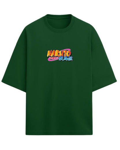 "Uchiha Sasuke" Terry Oversized Tee | Naruto Shippuden Graphic Tee | 100% Premium Cotton