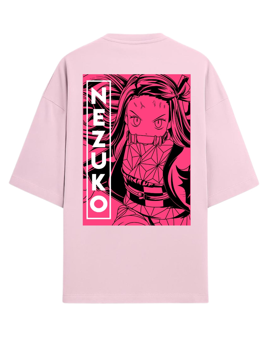 Nezuko Kamado Battle Form Oversized T-Shirt | Demon Slayer Anime Tee | Premium 260 GSM Cotton