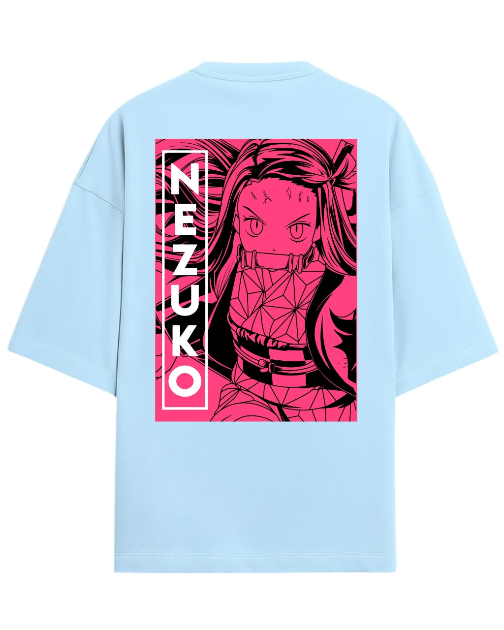 Nezuko Kamado Battle Form Oversized T-Shirt | Demon Slayer Anime Tee | Premium 260 GSM Cotton