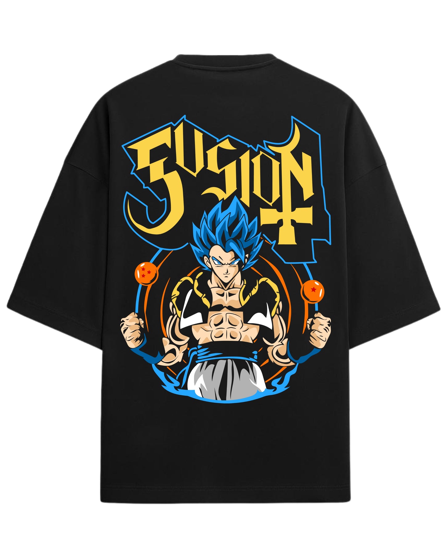Fusion Power Oversized T-Shirt | Dragon Ball Super Graphic Tee | Premium 260 GSM Cotton Blend