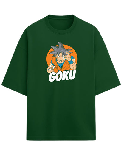 Ultra Instinct Goku Oversized Tees | Dragon Ball Z Graphic Tee | Premium 260 GSM Cotton Blend