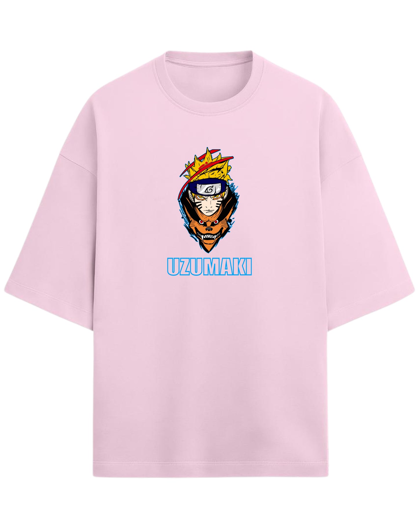 Naruto Uzumaki Terry Oversized T-Shirt | Naruto Shippuden Anime Graphic Tee | 100% Premium Cotton