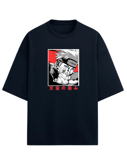 Pain (Nagato) Terry Oversized T-Shirt | Naruto Shippuden Anime Graphic Tee | 100% Premium Cotton