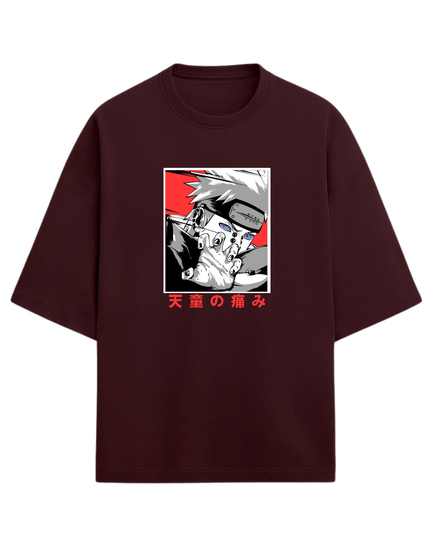 Pain (Nagato) Terry Oversized T-Shirt | Naruto Shippuden Anime Graphic Tee | 100% Premium Cotton