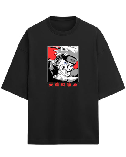Pain (Nagato) Terry Oversized T-Shirt | Naruto Shippuden Anime Graphic Tee | 100% Premium Cotton