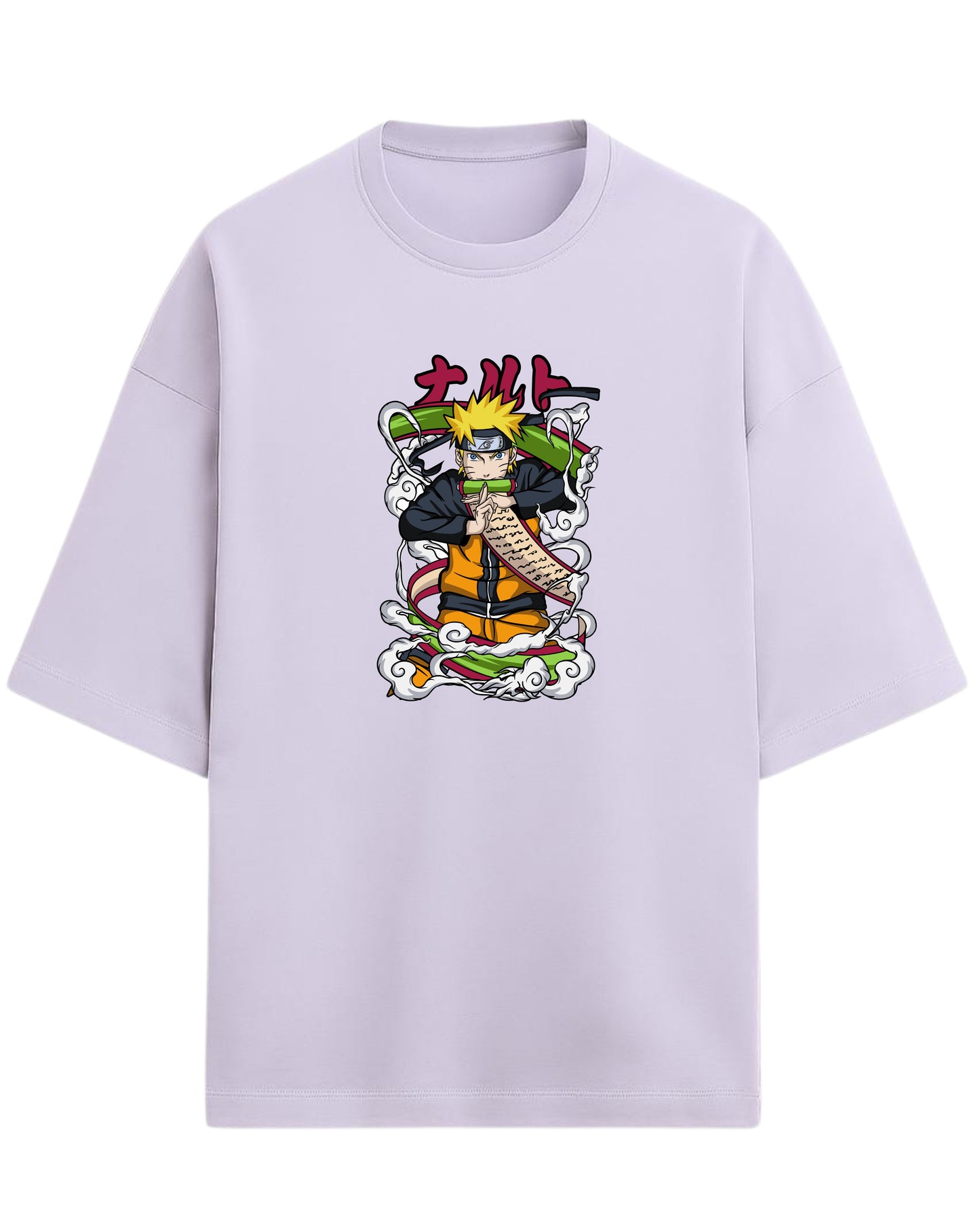 Naruto Uzumaki Terry Oversized T-Shirt | Naruto Shippuden Anime Graphic Tee | 100% Premium Cotton