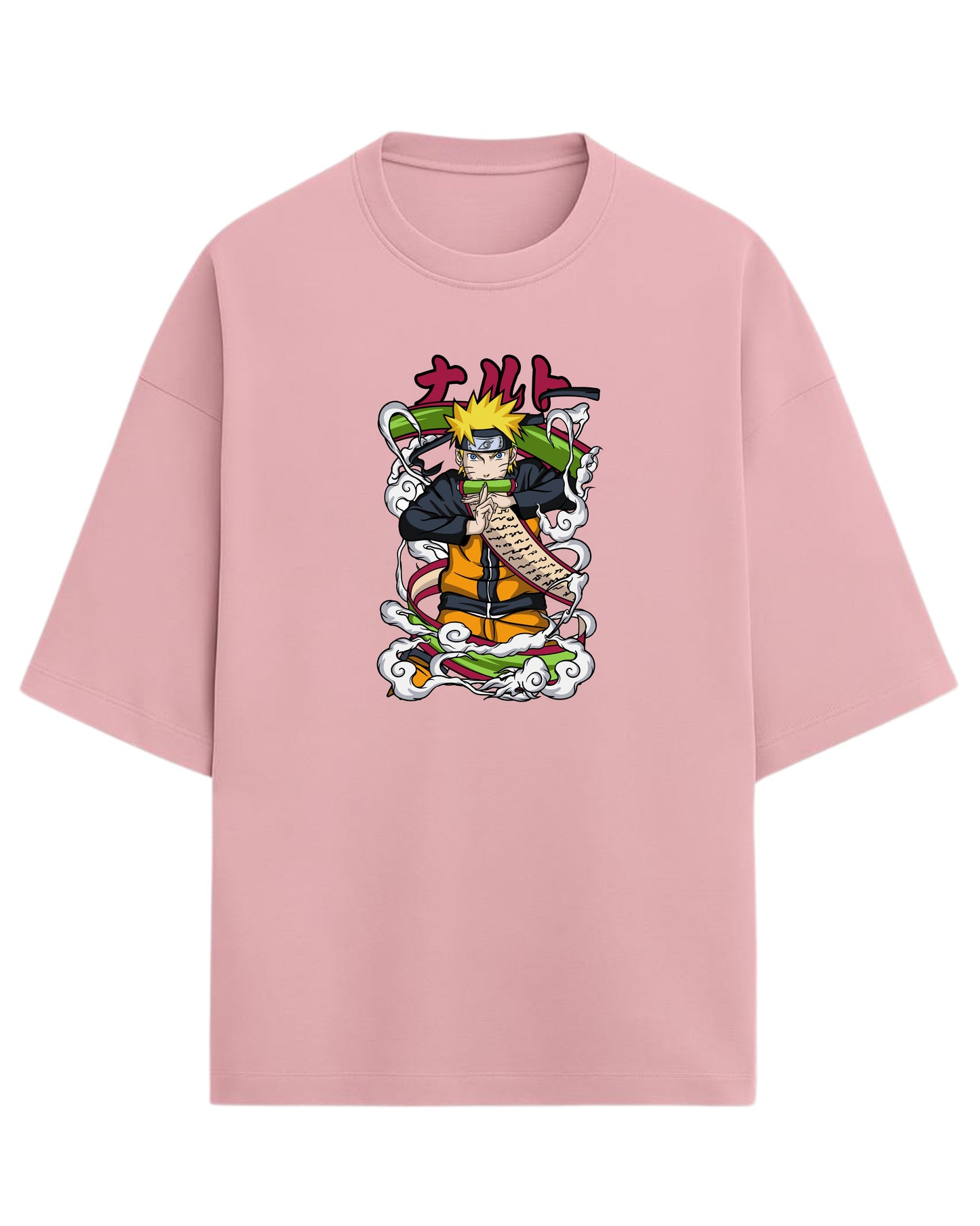 Naruto Uzumaki Terry Oversized T-Shirt | Naruto Shippuden Anime Graphic Tee | 100% Premium Cotton