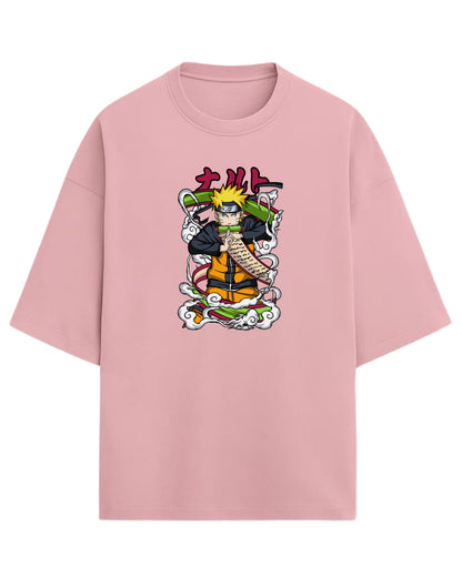 Naruto Uzumaki Terry Oversized T-Shirt | Naruto Shippuden Anime Graphic Tee | 100% Premium Cotton