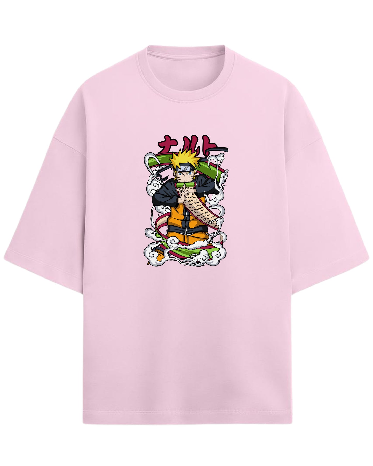 Naruto Uzumaki Terry Oversized T-Shirt | Naruto Shippuden Anime Graphic Tee | 100% Premium Cotton