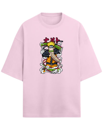 Naruto Uzumaki Terry Oversized T-Shirt | Naruto Shippuden Anime Graphic Tee | 100% Premium Cotton