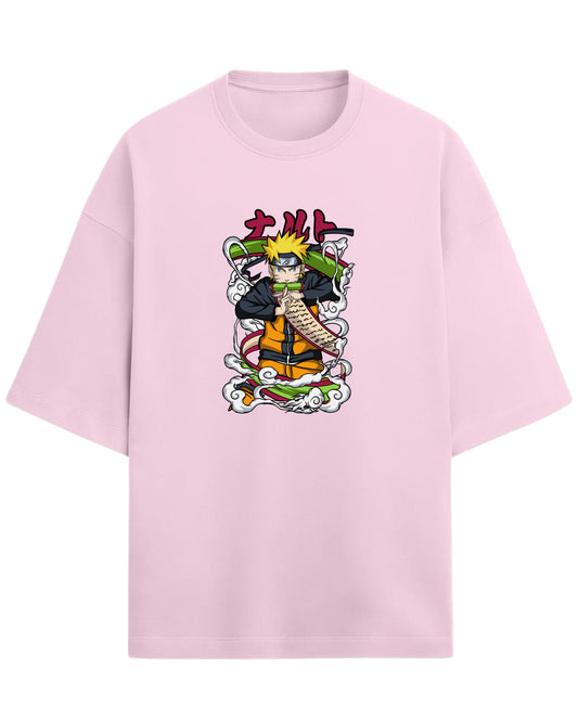Naruto Uzumaki Terry Oversized T-Shirt | Naruto Shippuden Anime Graphic Tee | 100% Premium Cotton